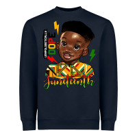 Navy juneteenth black boy Heavyweight Sweatshirt - HRA Design Shop