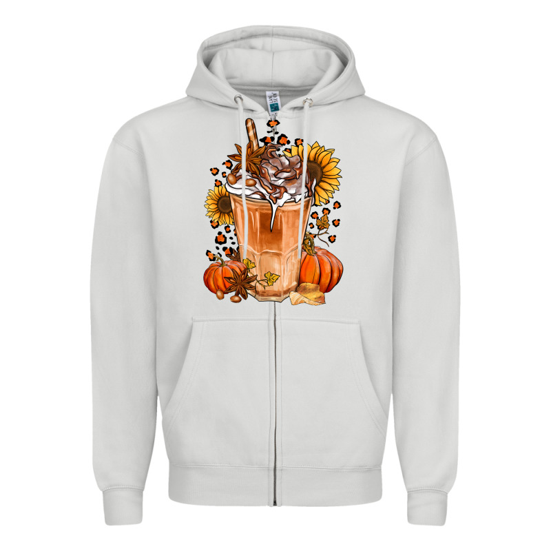 Pumpkin Spice Ice Latte Zipper Hoodie by Jasminsmagicworld | Teevron