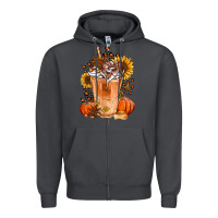 Smoke pumpkin spice ice latte Zipper Hoodie - Jasminsmagicworld