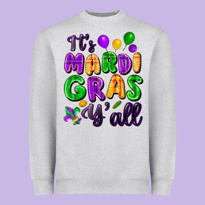 It's Mardi Gras Y'all Heavyweight Sweatshirt Designed By Fadigitalartstudio