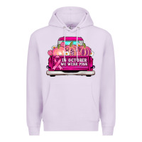 Lilac truck in october we wear pink Premium Hoodie - AdoDesignShop