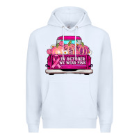 White truck in october we wear pink Premium Hoodie - AdoDesignShop