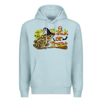 Blue Mist Trick Or Treat With Frog Premium Hoodie - LillyAllenDesigns