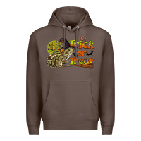 Coffee Trick Or Treat With Frog Premium Hoodie - LillyAllenDesigns
