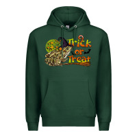 Sports Green Trick Or Treat With Frog Premium Hoodie - LillyAllenDesigns