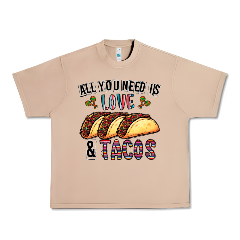 All You Need Is Love And Tacos Urban Heavy Tee by CowhideDigitalArt | Teevron