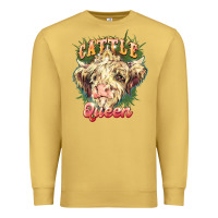 Antique Gold cattle queen Premium Sweatshirt - NancyCooperArtShop