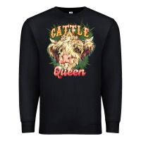 Black cattle queen Premium Sweatshirt - NancyCooperArtShop