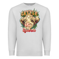 Dove Grey cattle queen Premium Sweatshirt - NancyCooperArtShop