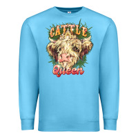 Ocean Blue cattle queen Premium Sweatshirt - NancyCooperArtShop