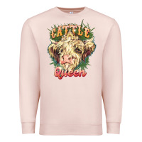 Pale Pink cattle queen Premium Sweatshirt - NancyCooperArtShop