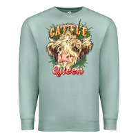 Seafoam cattle queen Premium Sweatshirt - NancyCooperArtShop