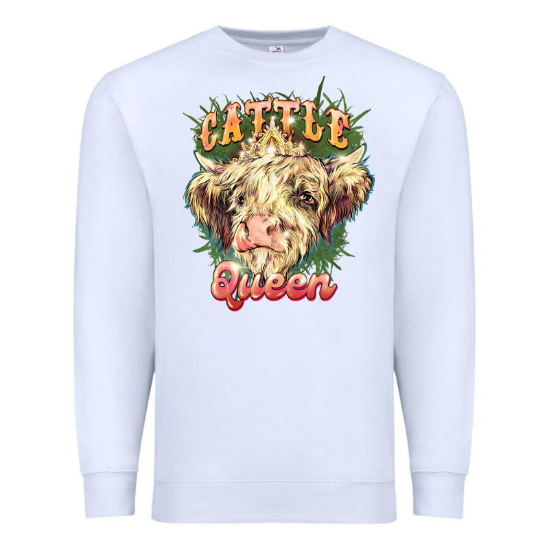 Cattle Queen Premium Sweatshirt by NancyCooperArtShop | Teevron
