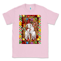 Bubblegum Pink Christmas goat family Classic Tee - Artiststas