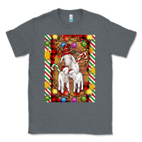 Charcoal Heather Christmas goat family Classic Tee - Artiststas