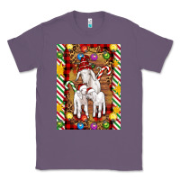 Lavender Christmas goat family Classic Tee - Artiststas