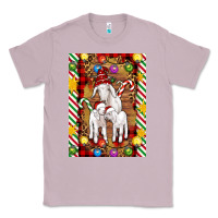 Lilac Christmas goat family Classic Tee - Artiststas