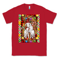 Red Christmas goat family Classic Tee - Artiststas