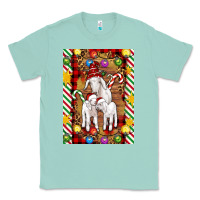 Seafoam Christmas goat family Classic Tee - Artiststas