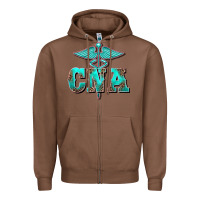 Chestnut western nurse certified nurse assistant medilcal symbol Zipper Hoodie - BarkalooDesign