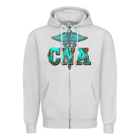 Dove Grey western nurse certified nurse assistant medilcal symbol Zipper Hoodie - BarkalooDesign