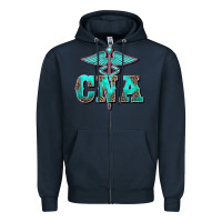 Navy western nurse certified nurse assistant medilcal symbol Zipper Hoodie - BarkalooDesign