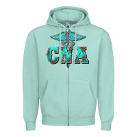 Western Nurse Certified Nurse Assistant Medilcal Symbol Zipper Hoodie | Teevron