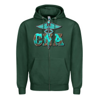 Sports Green western nurse certified nurse assistant medilcal symbol Zipper Hoodie - BarkalooDesign