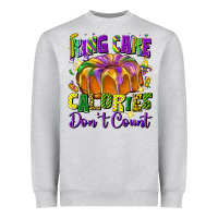 Heather Grey king cake calories don't count Heavyweight Sweatshirt - FaDigitalArtStudio