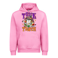 Fuchsia Pink trick or teach halloween Urban Hoodie - NancyCooperArtShop