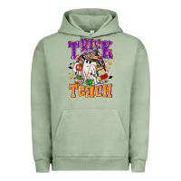 Pigment Oil Green trick or teach halloween Urban Hoodie - NancyCooperArtShop