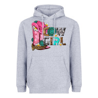 Heather Grey western cowgirl Heavyweight Hoodie - NancyCooperArtShop