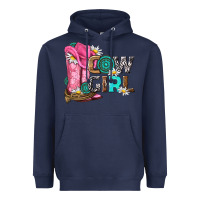 Navy western cowgirl Heavyweight Hoodie - NancyCooperArtShop