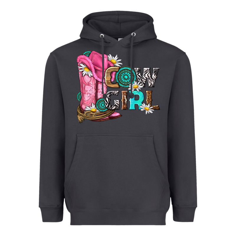Western Cowgirl Heavyweight Hoodie by NancyCooperArtShop | Teevron