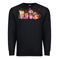 Black boss lady coffee cups Premium Sweatshirt - NancyCooperArtShop