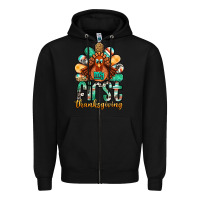 Black my first thanksgiving turkey Zipper Hoodie - Jasminsmagicworld