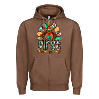 Chestnut my first thanksgiving turkey Zipper Hoodie - Jasminsmagicworld