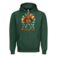 Sports Green my first thanksgiving turkey Zipper Hoodie - Jasminsmagicworld