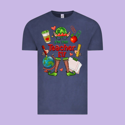 Im The Teacher Elf Vintage Tee Designed By Fadigitalartstudio