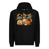 Black Hello Autumn With Chihuahua Dog Premium Hoodie - LillyAllenDesigns