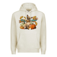 Oatmeal Heather Hello Autumn With Chihuahua Dog Premium Hoodie - LillyAllenDesigns
