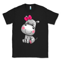 Black cute hippopotamus Classic Tee - AdoDesignShop