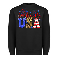 Black God bless the USA Heavyweight Sweatshirt - Neo Western
