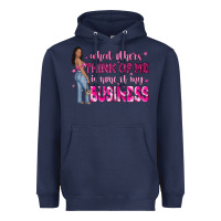 Navy what other think of me is none of my business Heavyweight Hoodie - NancyCooperArtShop