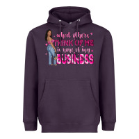 Plum what other think of me is none of my business Heavyweight Hoodie - NancyCooperArtShop