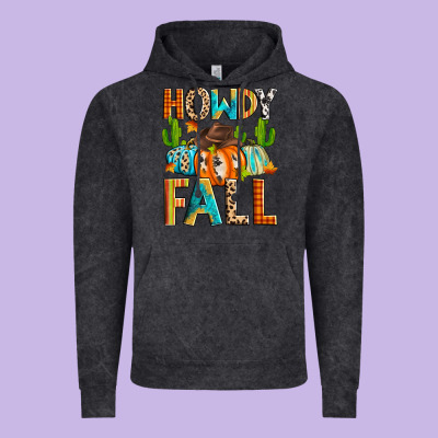 Howdy Fall Vintage Hoodie Designed By Zillion Design Studio