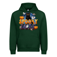 Forest Green Spooky Dude Urban Hoodie - texasbilliewilder