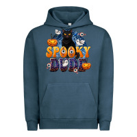 Pigment Midnight Navy Spooky Dude Urban Hoodie - texasbilliewilder