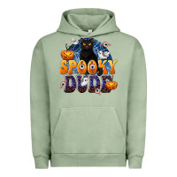 Pigment Oil Green Spooky Dude Urban Hoodie - texasbilliewilder