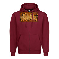 Burgundy wooden leopard glitter  license plate template Zipper Hoodie - BarkalooDesign